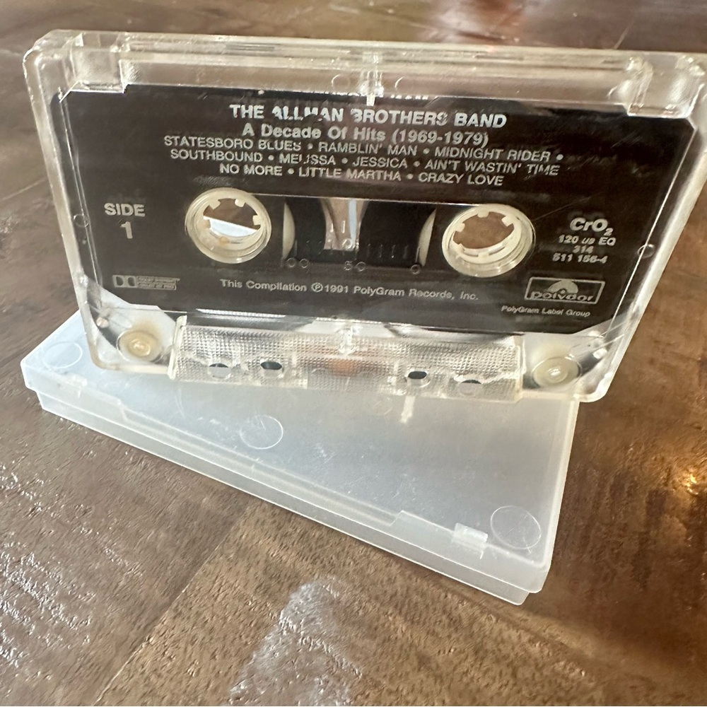 The Allman Brothers Band A Decade Of Hits (1969-1979) Cassette Tape Vintage 1991